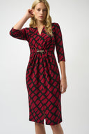 Joseph Ribkoff Geometric Print Sheath Dress Style 253250