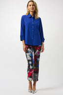 Joseph Ribkoff Geometric Print Straight Leg Pull-On Pants Style 253268