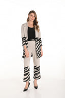 Frank Lyman Beige/Black Wide-Leg Pants Style 253339