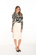 Frank Lyman Faux Leather Pencil Skirt Style 253405