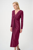 Joseph Ribkoff Signature Draped V-Neck Sheath Dress Style 253714F26