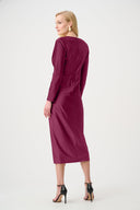 Joseph Ribkoff Signature Draped V-Neck Sheath Dress Style 253714F26