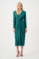 Joseph Ribkoff Signature Draped V-Neck Sheath Dress Style 253714F26