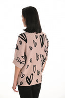 Frank Lyman Beige/Black Mock Neck Jewel Embellished Pullover Style 253721
