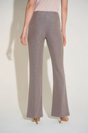 Joseph Ribkoff Taupe Novelty Knit Flared Pull-On Pants Style 253722