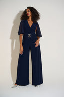 Joseph Ribkoff Wide Leg Jumpsuit with Cape Style 253723