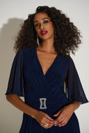 Joseph Ribkoff Wide Leg Jumpsuit with Cape Style 253723