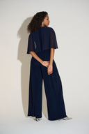 Joseph Ribkoff Wide Leg Jumpsuit with Cape Style 253723