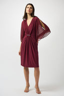Joseph Ribkoff Silky Knit & Chiffon Sheath Dress Style 253728