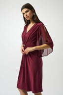 Joseph Ribkoff Silky Knit & Chiffon Sheath Dress Style 253728