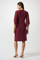 Joseph Ribkoff Silky Knit & Chiffon Sheath Dress Style 253728