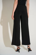 Joseph Ribkoff Black Wide Leg Pants with Rhinestone Detail Style 253729