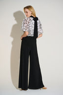 Joseph Ribkoff Foiled Floral Print Wide Leg Jumpsuit Style 253733