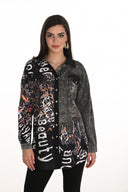 Frank Lyman Animal & Casual Print Long Sleeve Shirt Style 253749