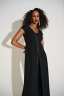 Joseph Ribkoff Wide Leg Jumpsuit with Rhinestone Detail Style 253757