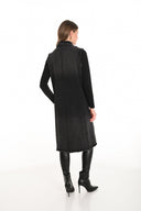 Frank Lyman Black/Multi Sleeveless Long Denim Vest Style 253762