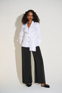 Joseph Ribkoff Wide Leg Pants with Front Overlay Style 253788