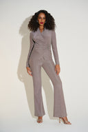 Joseph Ribkoff Novelty Knit Wrap-Style Fitted Top Style 253789