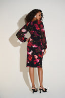 Joseph Ribkoff Black/Multi Floral Sheath Dress Style 253791