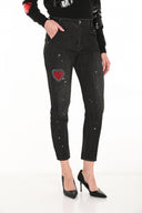Frank Lyman Charcoal Heart Detail Jeans Style 253798