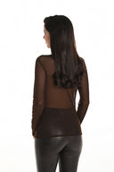 Frank Lyman Embellished High Neck Top Style 253807