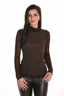 Frank Lyman Embellished High Neck Top Style 253807