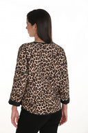 Frank Lyman Black/Gold Reversible Open Front Jacket Style 253821