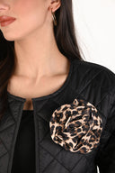Frank Lyman Black/Gold Reversible Open Front Jacket Style 253821