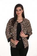Frank Lyman Black/Gold Reversible Open Front Jacket Style 253821