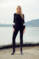 Frank Lyman Striped Crew Neck Pullover Style 253839