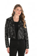 Frank Lyman Biker Leather Jacket Style 253848