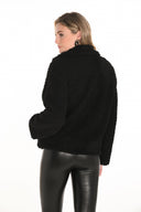 Frank Lyman Black/Cheetah Casual Bear Detail Jacket Style 253878