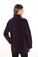 Frank Lyman Plum Faux Fur Jacket Style 253880