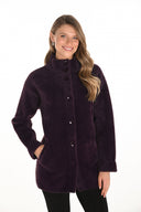 Frank Lyman Plum Faux Fur Jacket Style 253880