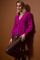 Joseph Ribkoff Cardigan with Puff Sleeves Style 253906