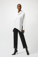 Joseph Ribkoff Vanilla Sweater Knit Asymmetrical Pullover Style 253913.