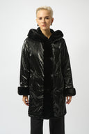 Joseph Ribkoff Faux Fur Reversible Hooded Coat Style 253926