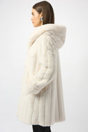 Joseph Ribkoff Faux Fur Reversible Hooded Coat Style 253926