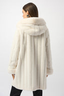 Joseph Ribkoff Faux Fur Reversible Hooded Coat Style 253926