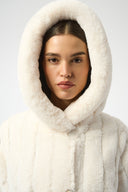 Joseph Ribkoff Faux Fur Reversible Hooded Coat Style 253926