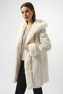 Joseph Ribkoff Faux Fur Reversible Hooded Coat Style 253926