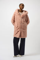 Joseph Ribkoff Faux Fur Reversible Hooded Coat Style 253926