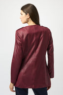 Joseph Ribkoff Foiled Faux Suede Fitted Jacket Style 253934