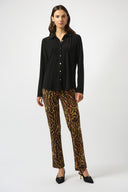 Joseph Ribkoff Silky Knit Button-Front Straight Blouse Style 253941