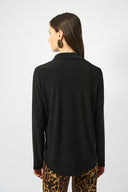 Joseph Ribkoff Silky Knit Button-Front Straight Blouse Style 253941