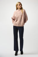 Joseph Ribkoff Textured Sweater Knit Mock Neck Pullover Style 253943