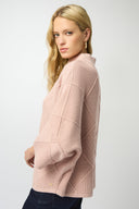 Joseph Ribkoff Textured Sweater Knit Mock Neck Pullover Style 253943