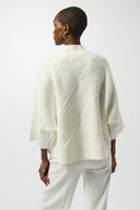Joseph Ribkoff Textured Sweater Knit Mock Neck Pullover Style 253943