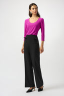 Joseph Ribkoff Silky Knit Scoop Neck Fit & Flare Top Style 253945