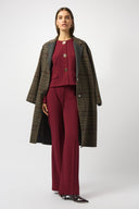 Joseph Ribkoff Camel/Multi Plaid Double-Faced Coat Style 253946